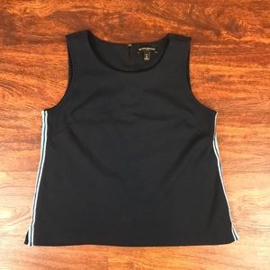 Navy tank top with stripes on side